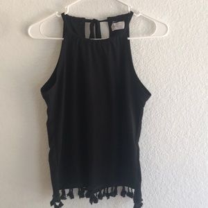 Cute fringe halter top!